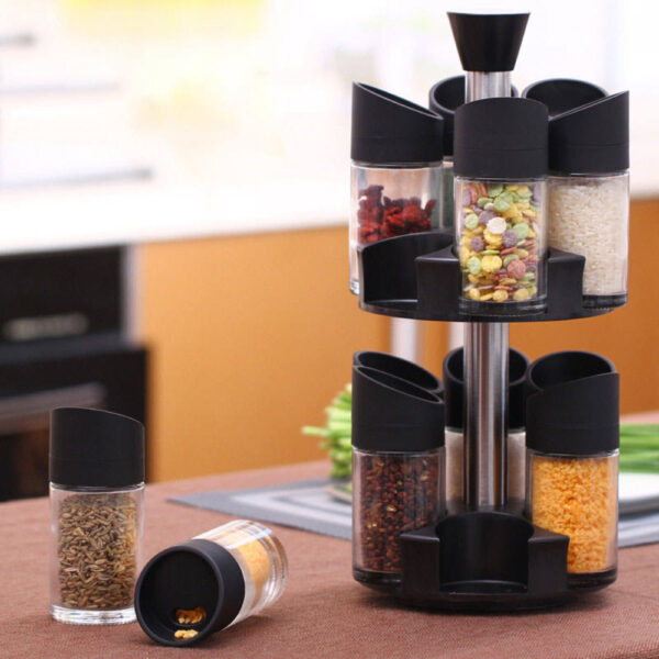 12 Jar Rotating Spice rack - Image 3