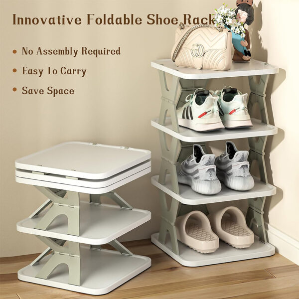 6 Layer Folding Shoe Rack - Image 4