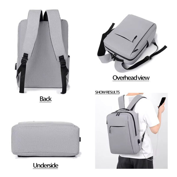 Liteway Backpack Gray (High Quality) - Image 5