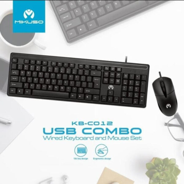 Mikuso Wired Keyboard & Mouse Combo KB-C012 - Image 3