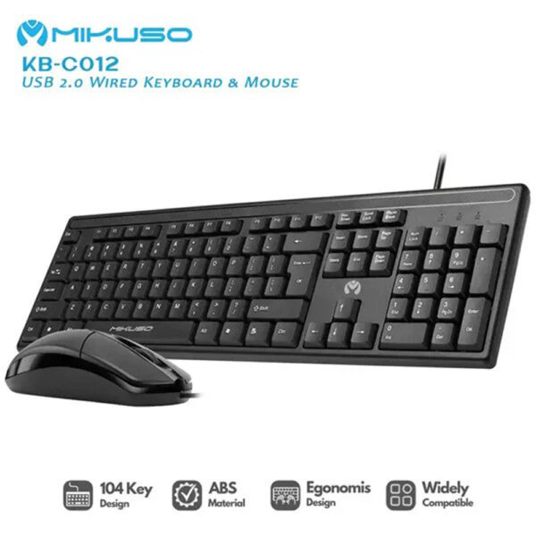 Mikuso Wired Keyboard & Mouse Combo KB-C012 - Image 5
