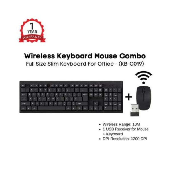 Mikuso Wireless Keyboard & Mouse Combo KB-C019 - Image 4