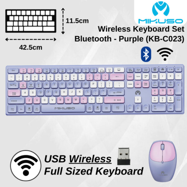 Mikuso Wireless Keyboard & Mouse Combo KB-C023 - Image 2