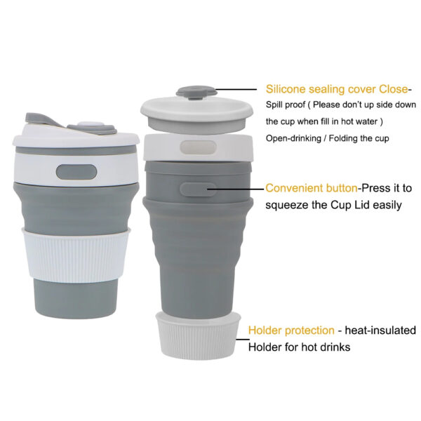 Silicone Folding Cup 350ml - Image 4