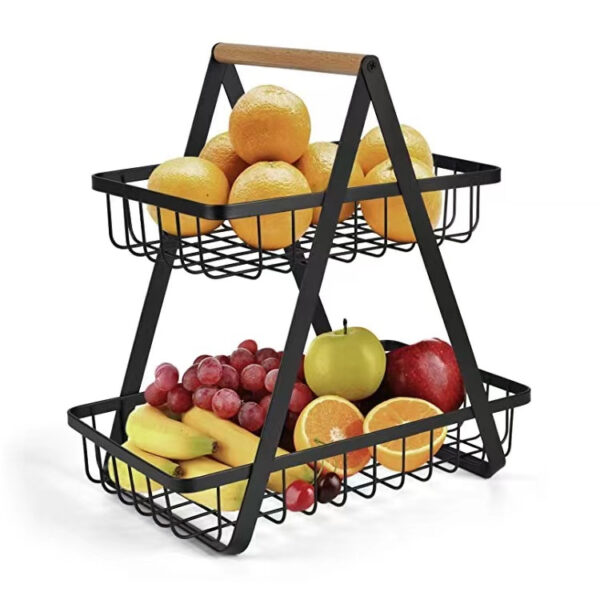 2 Tier Fruit Basket - Image 2