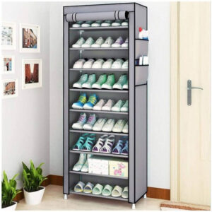 10 Layer Covered Shoe Rack