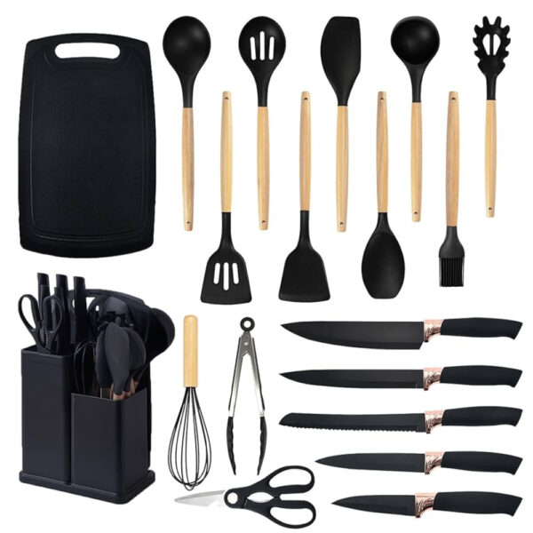 19pcs Silicone Utensils & Knife Set - Image 4