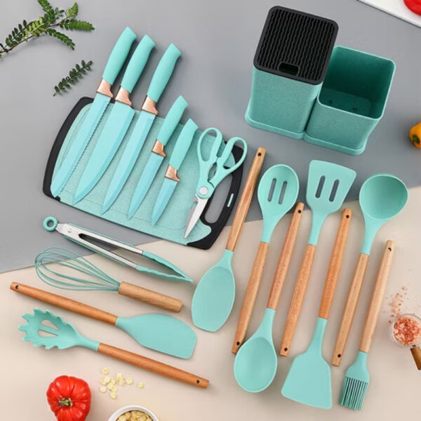 19pcs Silicone Utensils & Knife Set - Image 3
