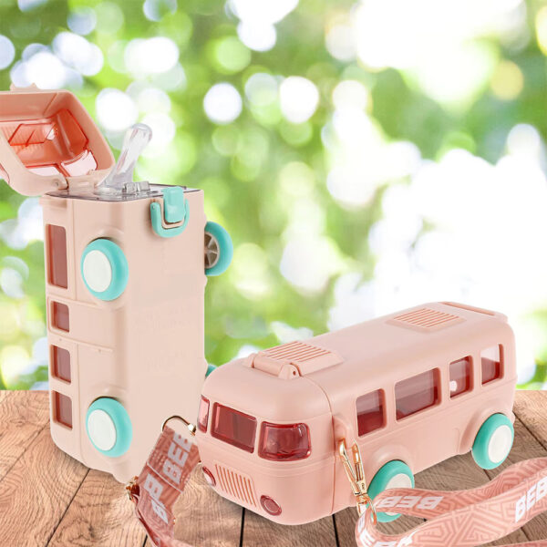2 in 1 Kids Bus Water Bottle 500ml - Image 3
