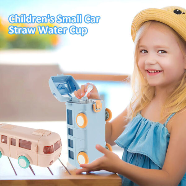 2 in 1 Kids Bus Water Bottle 500ml - Image 2