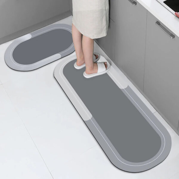 2pcs Waterproof Floor Mat - Oval - Image 2