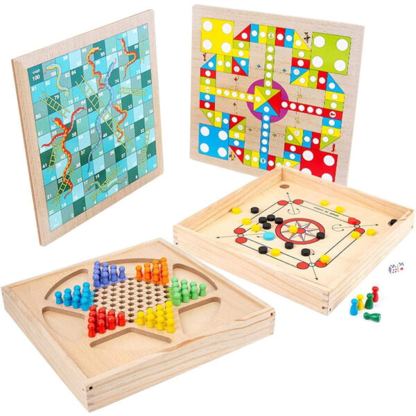 4 in 1 Wooden Playing Board