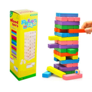 48pcs Wooden Colour Building Blocks Box
