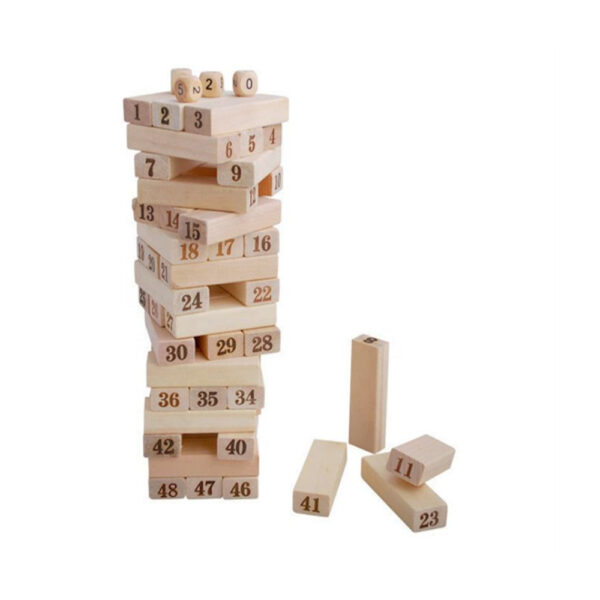 48pcs Wooden Number Building Blocks Box - Image 3