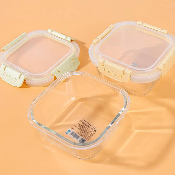500ml Square Glass Fresh Keeping Box 1611 - Image 2