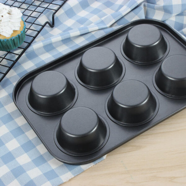 6 Hole Muffing Tray - Black - Image 2