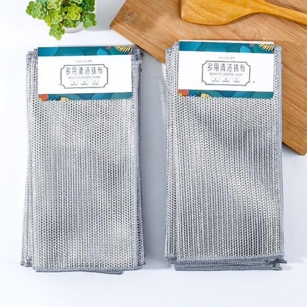 8pcs Double Layer Silver Wire Cleaning Cloth - Image 4