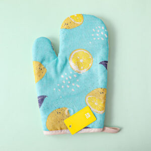 Cotton And Linen Lemon Heat Insulation Gloves