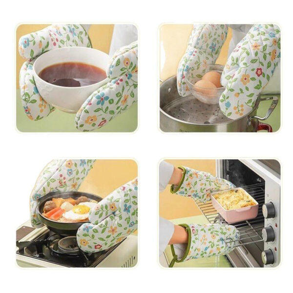 Cotton And Linen Lemon Heat Insulation Gloves - Image 2
