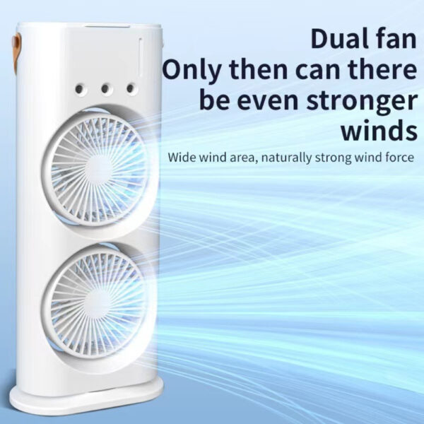 Double Headed Spray Fan with Light - Image 2