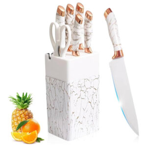 Ereasthqs 7pcs Non Stick Coated Knife Set