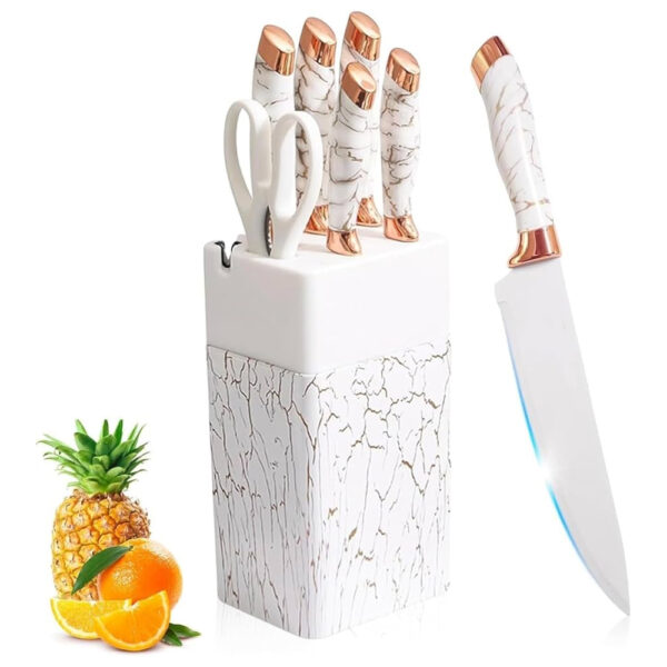 Ereasthqs 7pcs Non Stick Coated Knife Set