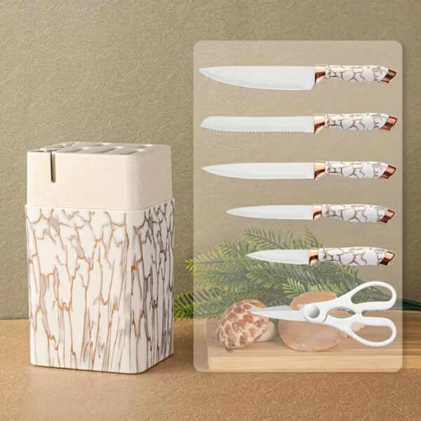 Ereasthqs 7pcs Non Stick Coated Knife Set - Image 3