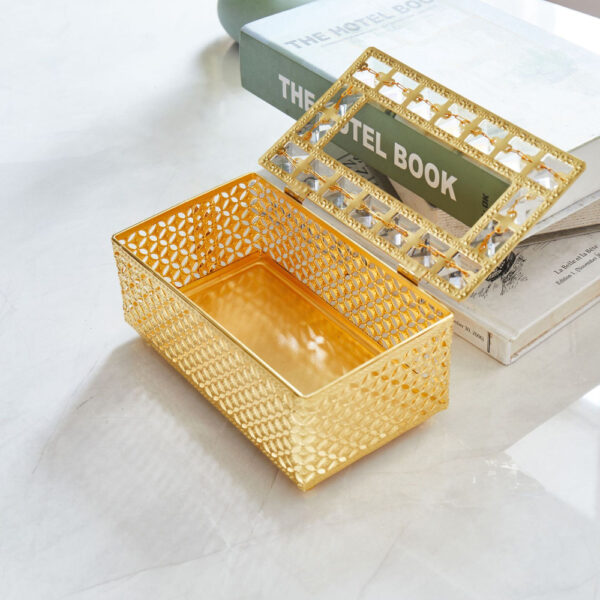 Golden Tissue Box Holder - Image 3