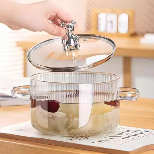 High Borosilicated Glass Cub pot - Image 3