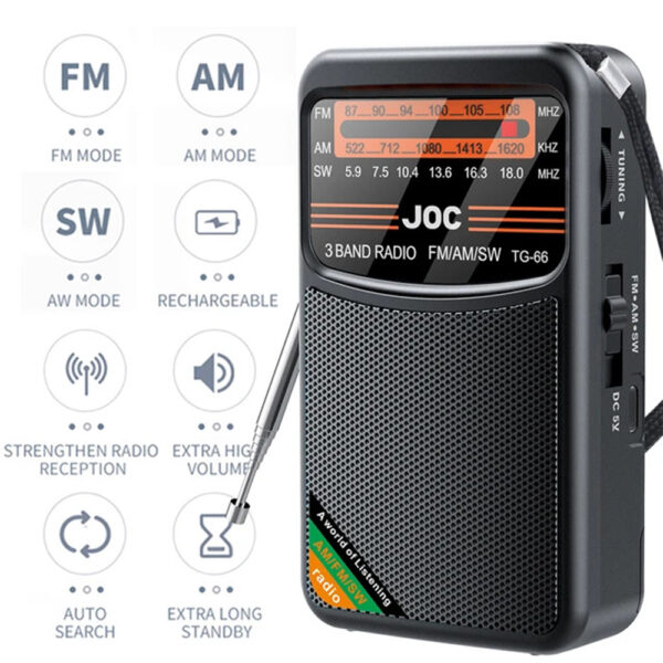 JOC 3 Band Pocket Radio TG-66 - Image 2