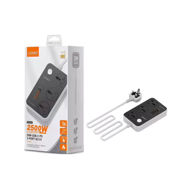 LDNIO 2500W 3 Power Extension Cord - SC3412