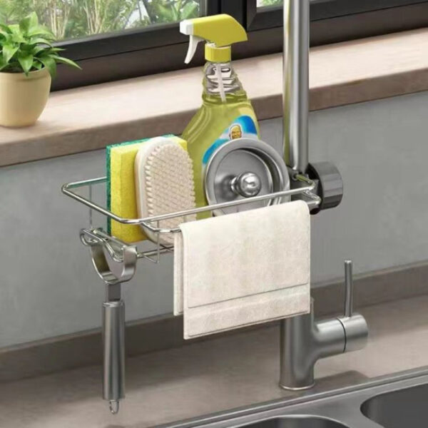 2Pcs Stainless Steel Kitchen Sink Organizer - Image 3