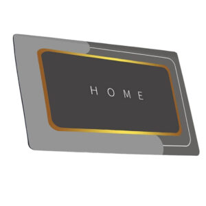 Waterproof Floor Mat Square - Gold Line