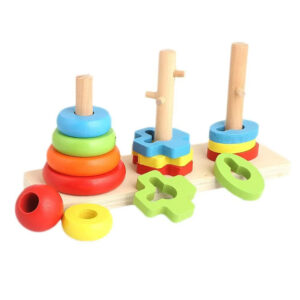 Wooden Shape 3 Column Tower