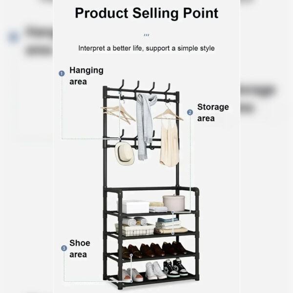 "4 Layer Cloth & Shoe Rack TM4-60 " - Image 4