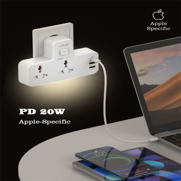 LDNIO 2500W 2 Power Extension Cord - SC2311 - Image 2