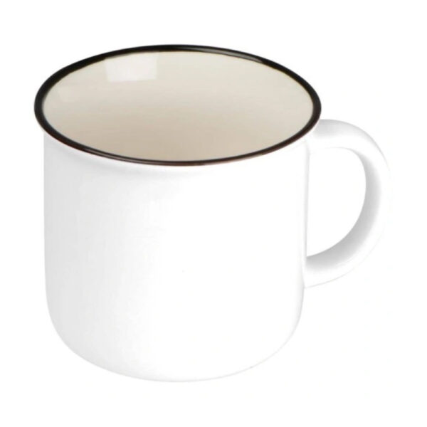 White Small Mug with Black Line - Image 2