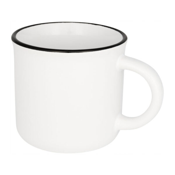 White Small Mug with Black Line - Image 3