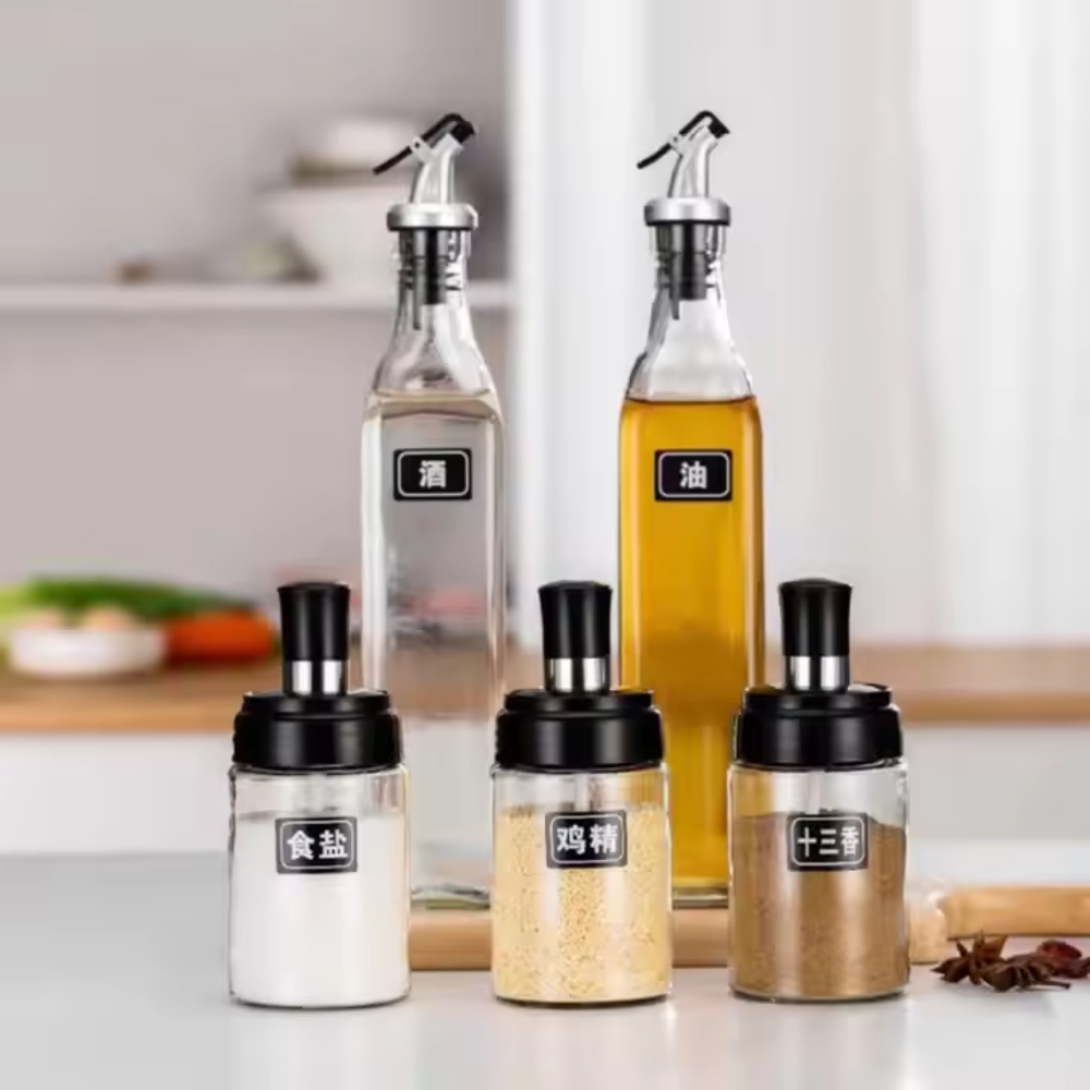 5pcs Seasoning Jar & Oil Bottle - Image 4