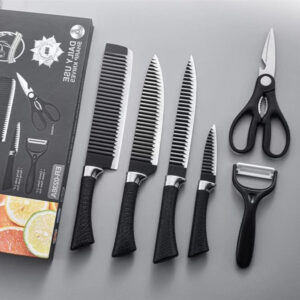 Ereasthqs 6pcs Corrugated Kitchen Knife Set