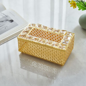 Golden Tissue Box Holder