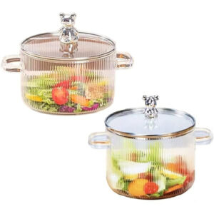 High Borosilicated Glass Cub pot