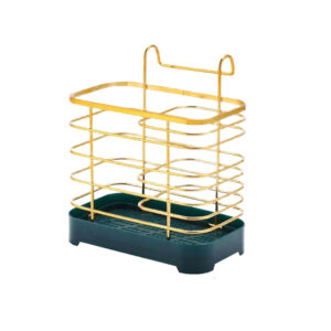 Golden Hanging Utensils Holder