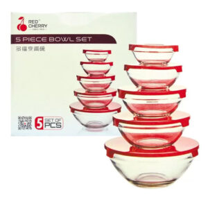 Red Cherry - 5pcs Glass Bowl