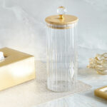 200ml Striped Storage Jar with Diamond Bead