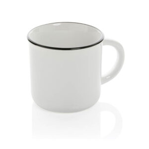 White Small Mug with Black Line