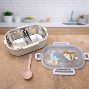 2 Compartment Heat Insulated Lunch Box