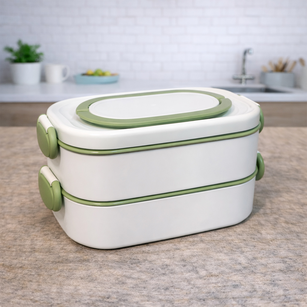 2 Layer Oval Lunch Box
