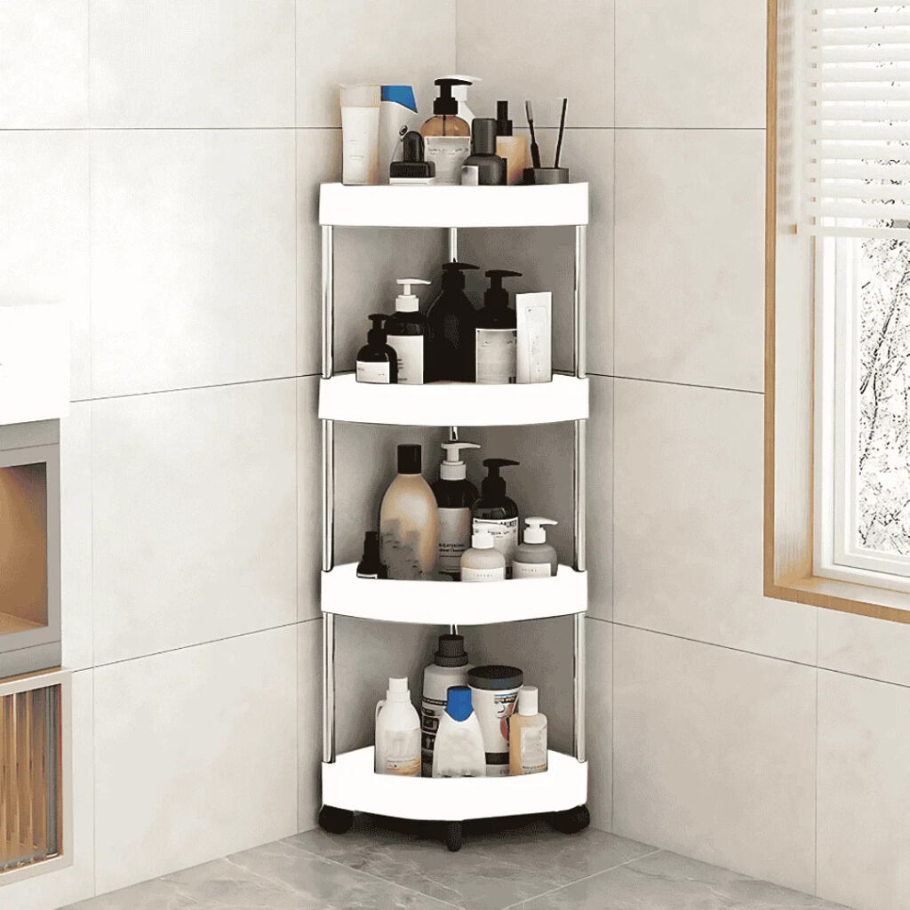 4 Layer Corner Bathroom Storage Rack