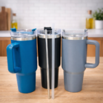 Vacuum Insulated Mug with 2 Straw